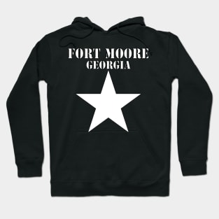 Fort Moore Georgia with White Star X 300 Hoodie